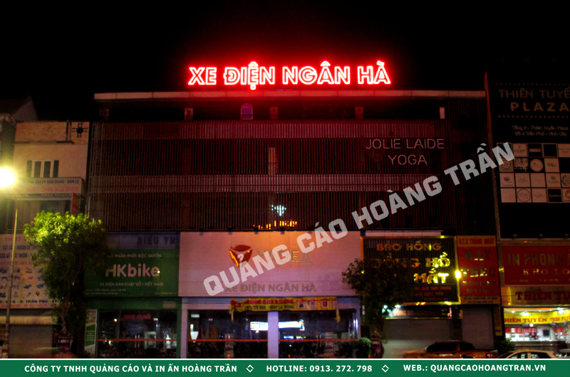 Biển quảng cáo xe điện Ngân Hà đẹp tại Nghệ An